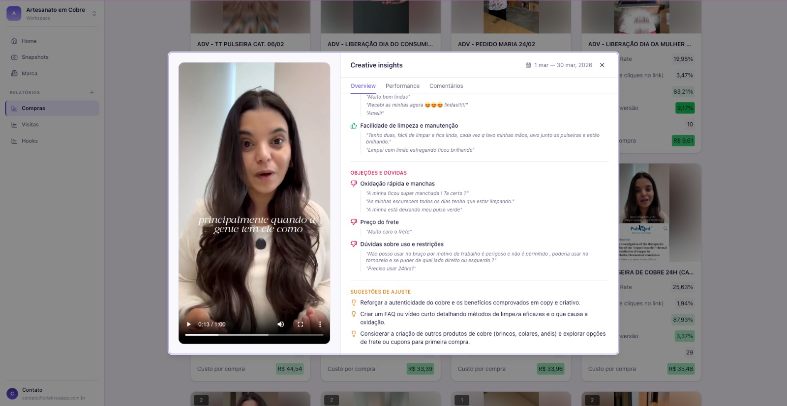 Análise de comentários